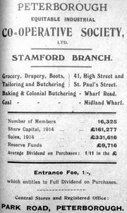 Early Stamford Co-op Advert